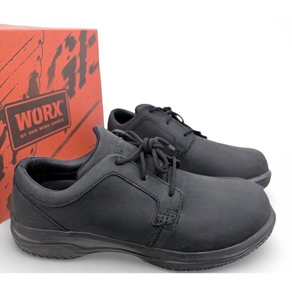 Red Wing WORX 5923 Men 9.5 Work Boot Oxford Shoes Black EH Zinc Non-Metallic Toe main image 8